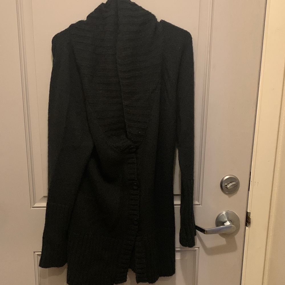 Black Knit Cardigan Sweater